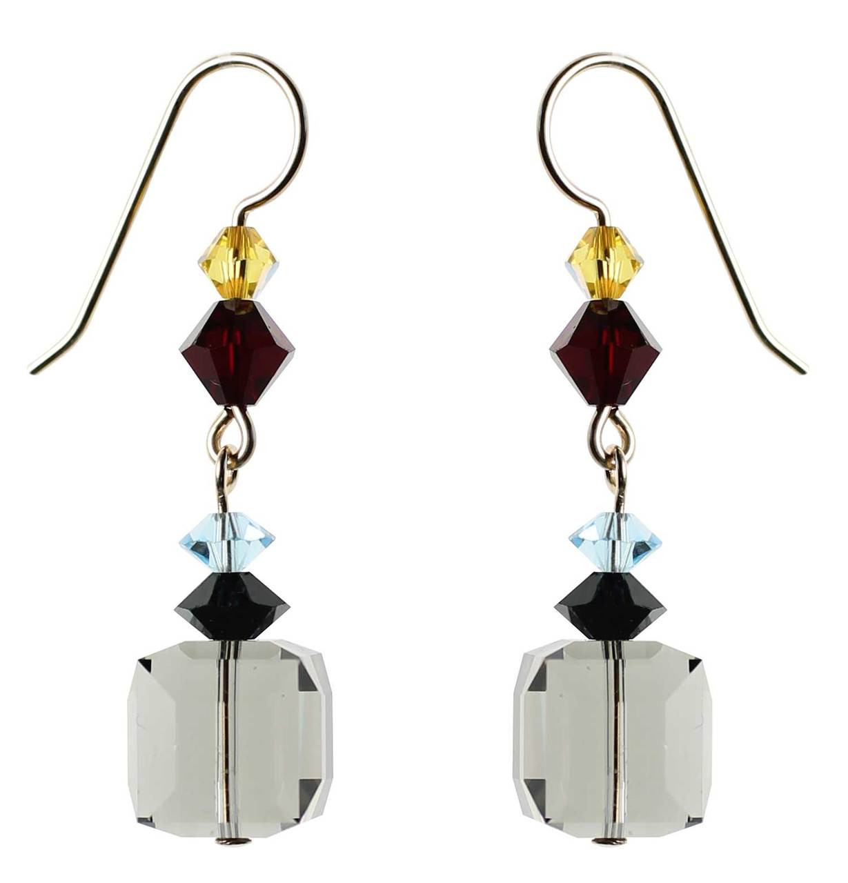 Dazzling Lady Grey: Swarovski Crystal Earrings by Lady Grey Beads